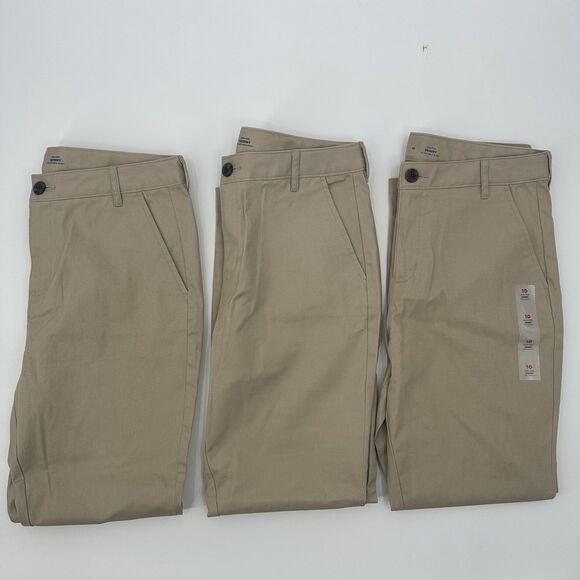 Old Navy High Rise Skinny Khaki Twill Pants Women's Size 10 Uniform Rolled Oats - Picture 2 of 7